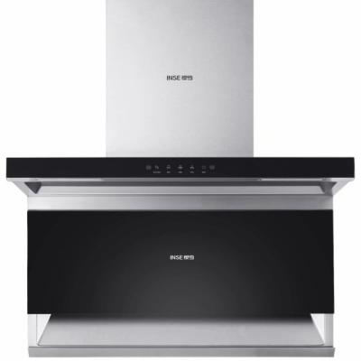 China Hotel black tempered glass panel range crystal hood/Strong suction: 21m3/Intelligent dry-cleaning system/K2007 (B) for sale