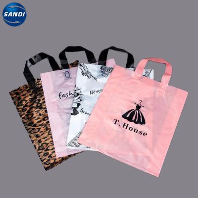 China Recyclable Custom Logo Printed 100% Disposable Shopping Bags Plastic Bag With Logos for sale