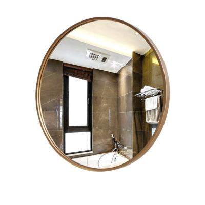 China Art Decor Best Seller Nordic Round Bathroom Aluminum Alloy Frame Toilet Mirror Decoration Mirror For Home for sale