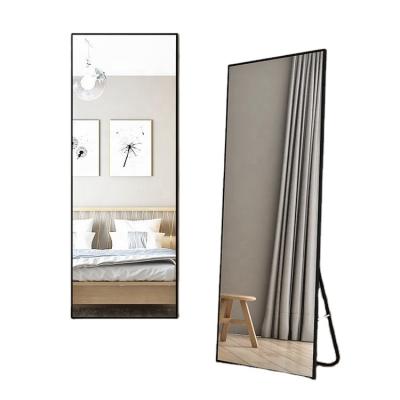 China Minimalist 65*22inch Large Wide Frame Length Silver Wall Mount Full Body Mirror for sale