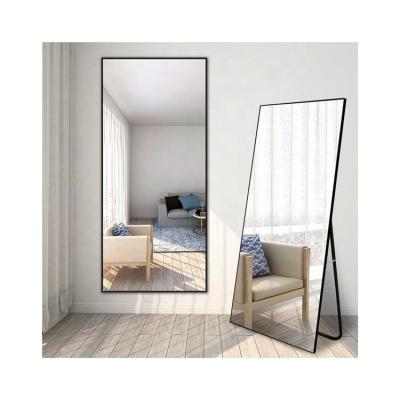 China Fashion Minimalist Gold Metal Aluminum Alloy Arch Mirror Floor-to-ceiling Full Floor Standing Representative Bathroom for sale