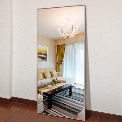 China Minimalist Modern Style Floor Mirror Integral Free Standing Wall Dressing Mirror for sale