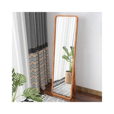 China Art Decor Fashion Design Classic Customized Height Wooden Floor View Mirror For Home Decoration for sale