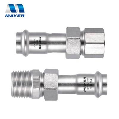 China Connect Pipes Female Adapter Joint With Union Nut Stainless Steel Plumbing for sale