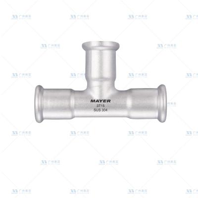 China Drinking water/hygiene fitting application/gas/construction adapter/stainless steel indusrty tee on machinary and gas system for sale