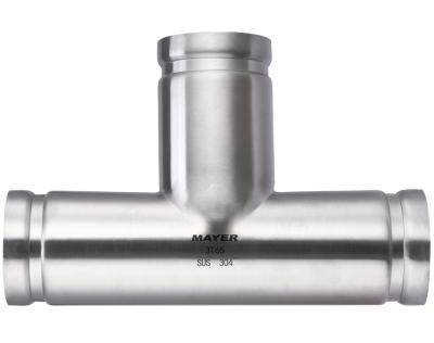 China Connect Pipes Stainless Steel Groove 3 Way Tee for sale