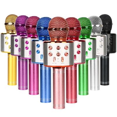 China WS858 Microphone Handheld Mini Multifunctional Usb Charger Portable Wireless Microphone For Karaoke for sale