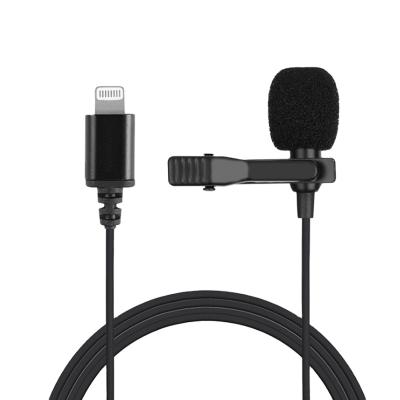 China Professional Lavalier Microphone Mini Audio Video Disc Lavalier Lapel Microphone For iPhone Microphone for sale