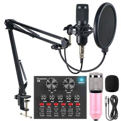 China shock mount bm800 sound card assembly condenser MIC usb recording device microphone set for sale