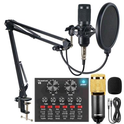 China Professional Micphone Mixer Condenser Shock Mount Microphone Mic Microphone Kit MIC Phone Recording Microphone Cable Set for sale