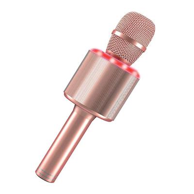 China Handheld Microphone Mini Karaoke Microphone N6 Wireless MIC for Recording Karaoke with Light for sale