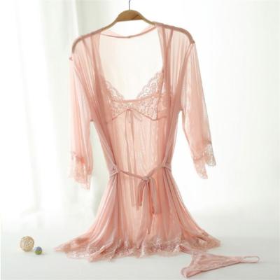 China Best Selling Lingerie Women's Summer Anti-Wrinkle Cotton Silk Satin Long Nightgowns for sale