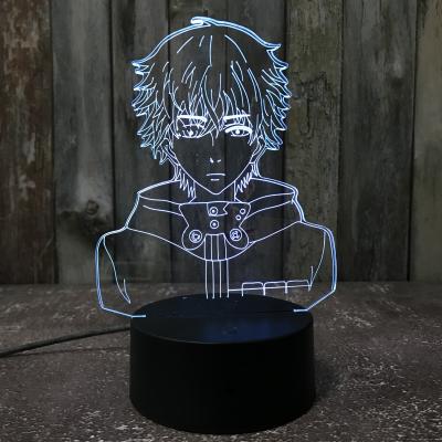 China Modern Creative USB Gifts 3D Night Light Seven Colors Change Remote Control Anime Night Light for sale