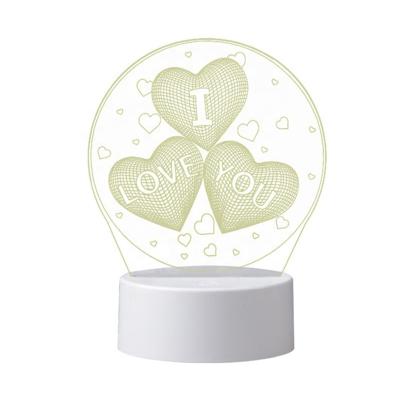 China Modern Valentine's Day Gift Kids Room 3d Night Light, 3d Light Bedroom Decoration Night Light for sale