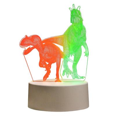 China Newly-designed 3D night light with two colors of LED light, used in children's rooms, hotels, shops and other hot places for sale