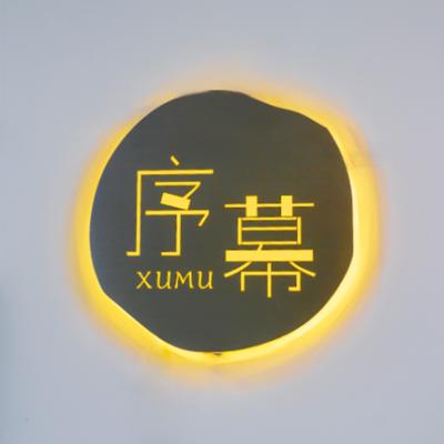 China Attractive Exterior Wall Mounted House Number Company Signboard Hollow Light Box Wrought Iron Signboard Lightweight Custom Sign Billboard Custom for sale