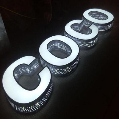 China High Quality Acrylic Led Buildings Exterior Side Channel Perforated Letter Led Marquee Letters Advertising Decoration for sale