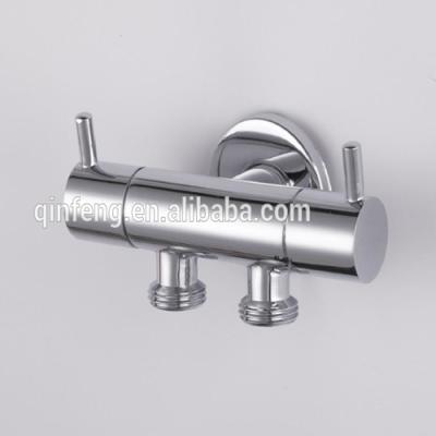 China Chrome brass angle brass stop valve with round handle.toilet metal adapter.made in china for sale