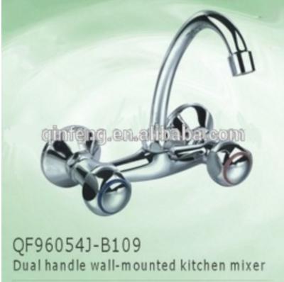 China Brass And Zinc Kitchen Double Handle Thermostatic Faucets Mixer For Bathroom And Hotel, Made In Porcelain for sale