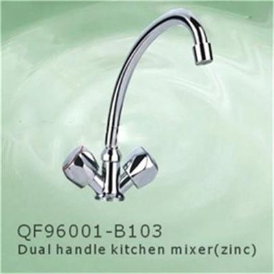 China Thermostatic Faucets Zinc Double Handle Kitchen Faucet for sale