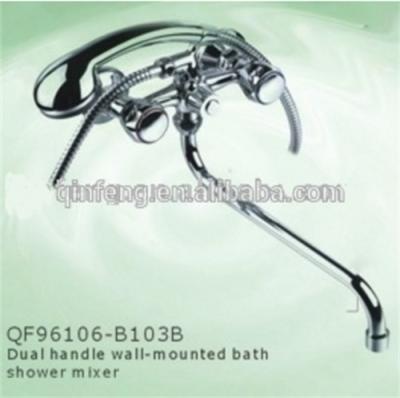 China Brass Thermostatic Faucets Double Handle Bath Shower Faucet For Bathroom, Tubs, Musluk, Tapware for sale