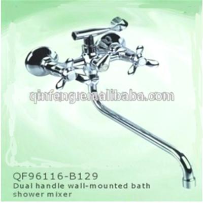 China Brass floor standing faucets double handle bath&shower water mixer,thermostatic shower faucets.wall mixer taps,telephone bath mixer for sale