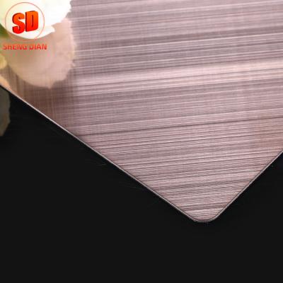 China Decoration Factory Supply Brushed Hairline Stainless Steel 304 English Bronze Sheet Metal Fabrication for sale