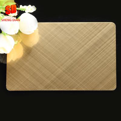 China Decoration Trade Assurance Hairline Formica Sheet Stainless Steel Gold Leaf Brushed for sale