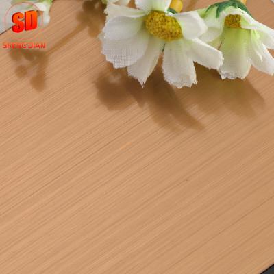 China No.4 Decoration Cold Rolled Hairline 304 Stainless Steel Plate Price Sus30, Hairline 2Wl Finished Embossing Rose Gold Stainless Steel Sheet for sale