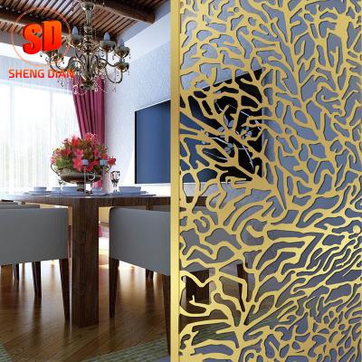 China Cheap Decoration 0.4 -10.0Mm Thickness Metal Cavities Cut Out Flowers Wall Home Room Divider Panels for sale