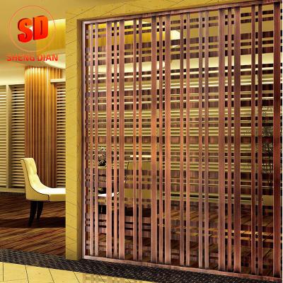 China Chinese Decoration Supplier Customized 304 Stainless Steel Folding Screens Panel / Stainless Steel Curtain Panel Screen for sale