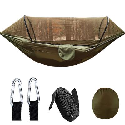 China 350KG Capacity Automatic Quick-Opening Mosquito Net Hammock Outdoor Camping Nylon Hammock for sale