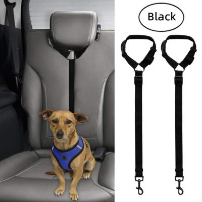 China Adjustable Headrest Restraint Nylon Dog Car Seat Belt Car Pet Safety Stocked Safety Leads Vehicle Seat Belt Harness for sale