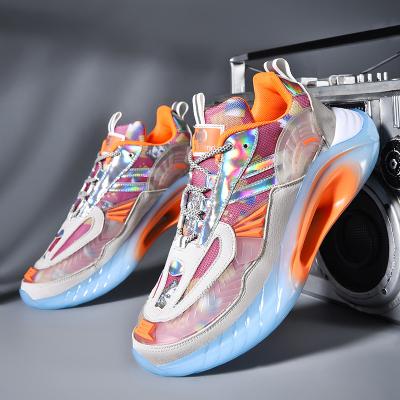 China 2021 fashion trend durable air men's basketball shoes brand sports shoes reflective men's running shoes for sale