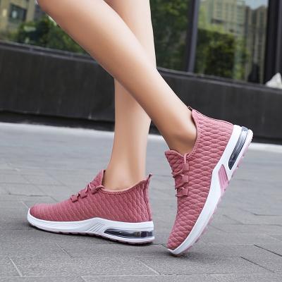 China Anti-Smell Running Shoes Lady Lace Up Comfortable Flat Sneakers Woman Jogging Shoes Sneakers for sale