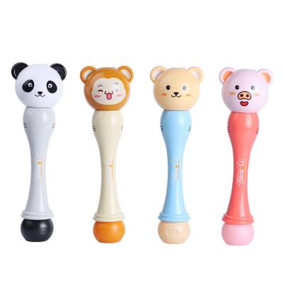 China Funny Toy Automatic toyelectric bubble machine plastic waterproof cartoon bubble blowing stick animal bubble with light and music for sale