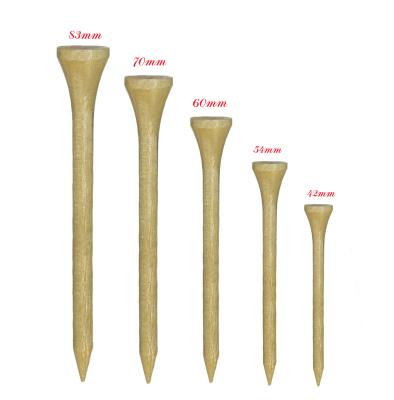 China Golf play China factory price custom 53mm 60mm 70mm wood plastic bamboo 83mm golf tees for sale