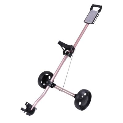 China Premium Aluminum Alloy Golf Hand Push Portable Mobile Single Folding Cart With 2 Wheels for sale