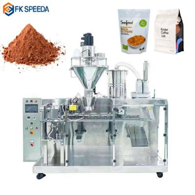 China Powder Spoon and Desiccant Filling FK-210F Automatic Zipper Pouch Bag Packing Machine for sale