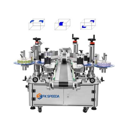 중국 1100mm FK816 듀얼 사이즈 접는 카튼 반 탭 접착 스티커 포장 자동 밀폐 코너 라벨링 기계 판매용