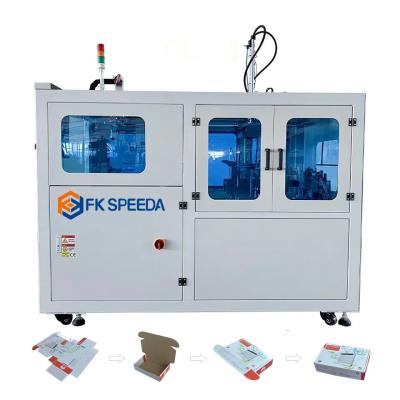 China 500 kg FKT-10 Automatische golfkast vouwdoos kartonvormende machine Auto Case Tray Erector Cardboard Tray Voormalige machine Te koop