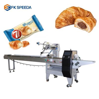 China FK-Z602 Automatische hamburger-croissant-tortilla-verpakkingsmachine met kussen Te koop