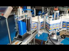 FK909 Semi Automatic Double Sides Flat Bottle Sticker Labeling Machine For Drum Barrel Can Jar