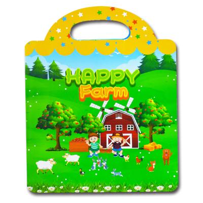 China No Sunscreen 60PCS Repetitive Waterproof Reusable Scene Farm Sticker Book for Kids Gift Activity Puzzle Game Activity for sale