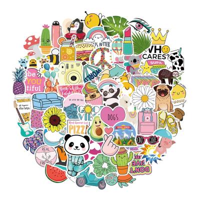 China No New 75PCS Repetitive Waterproof Sunscreen PVC Popular Fancy Cute Sticker For Water Bottle Bookseller Decorative Stickers for sale