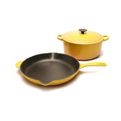 China Durable Enamel Cast Iron Nonstick Pots and Pan Cookware Set for sale