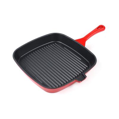 China Country 24Cm 26Cm Coated Commercial Multi Function 32Cm 5 Of 3 Sets Country 24Cm 26Cm In 1 Dark Pink Donut Steak Pan Steam Strip Grill Pan for sale