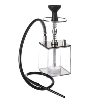 China Creative Acrylic Hookah Water Pipe Metal Hookah Smoking Hookah Travel Portable Wholesale Gift Pipes for sale