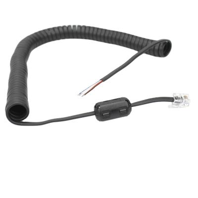 China Retractable RJ45 8P8C Spiral Coiled Power Cable For 8 Data Transmission for sale