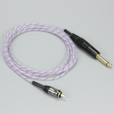 China Multimedia 6.35mm Jack Male To RCA Male Cable For Tattoo Machine for sale